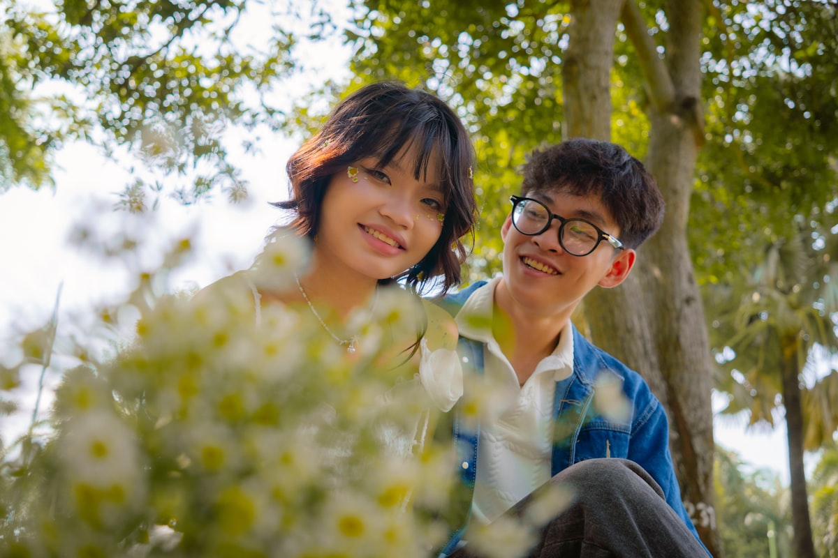 Asian couple in love